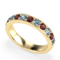 Half Eternity Channel Prong Set Kavya Band