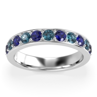 Half Eternity Channel Prong Set Kavya Band