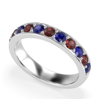 Half Eternity Channel Prong Set Kavya Band