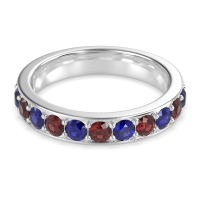 Half Eternity Channel Prong Set Kavya Band