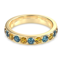 Half Eternity Channel Prong Set Kavya Band