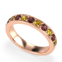 Half Eternity Channel Prong Set Kavya Band