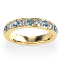 Half Eternity Channel Prong Set Kavya Band