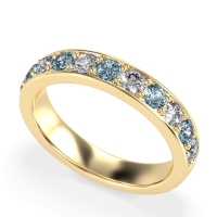 Half Eternity Channel Prong Set Kavya Band