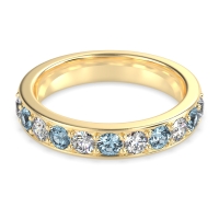 Half Eternity Channel Prong Set Kavya Band