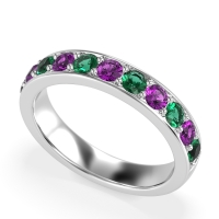 Half Eternity Channel Prong Set Kavya Band