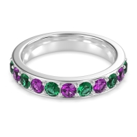 Half Eternity Channel Prong Set Kavya Band