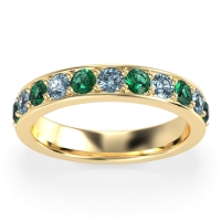 Half Eternity Channel Prong Set Kavya Band