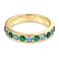 Half Eternity Channel Prong Set Kavya Band