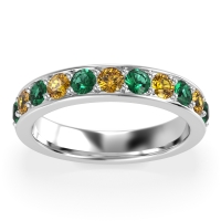 Half Eternity Channel Prong Set Kavya Band