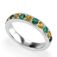 Half Eternity Channel Prong Set Kavya Band