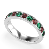 Half Eternity Channel Prong Set Kavya Band