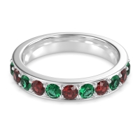 Half Eternity Channel Prong Set Kavya Band