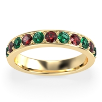 Half Eternity Channel Prong Set Kavya Band