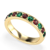 Half Eternity Channel Prong Set Kavya Band