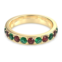 Half Eternity Channel Prong Set Kavya Band