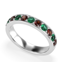 Half Eternity Channel Prong Set Kavya Band