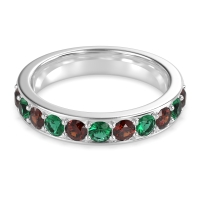 Half Eternity Channel Prong Set Kavya Band