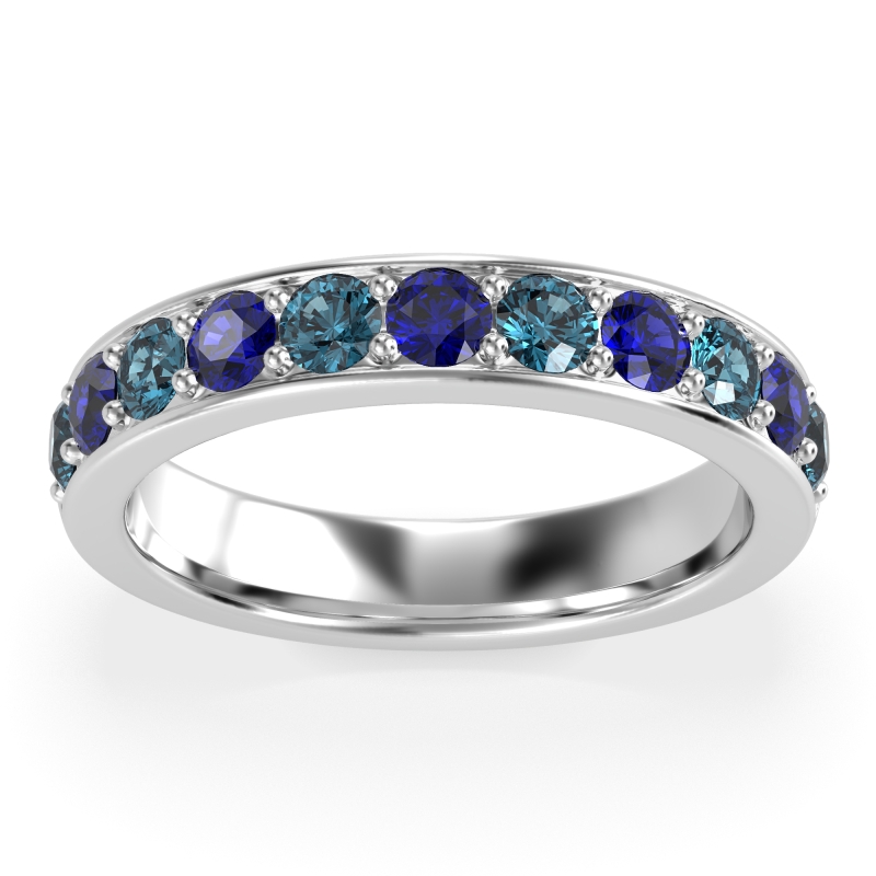 Half Eternity Channel Prong Set Kavya Band