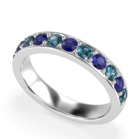 Half Eternity Channel Prong Set Kavya Band