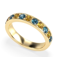 Half Eternity Channel Prong Set Kavya Band