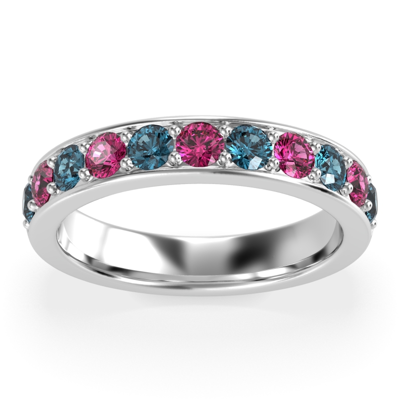 Half Eternity Channel Prong Set Kavya Band