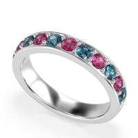 Half Eternity Channel Prong Set Kavya Band