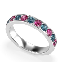 Half Eternity Channel Prong Set Kavya Band