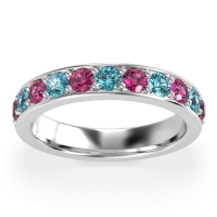 Half Eternity Channel Prong Set Kavya Band