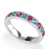 Half Eternity Channel Prong Set Kavya Band