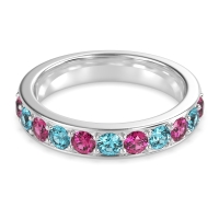 Half Eternity Channel Prong Set Kavya Band