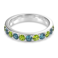 Half Eternity Channel Prong Set Kavya Band