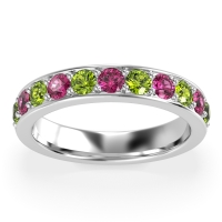 Half Eternity Channel Prong Set Kavya Band