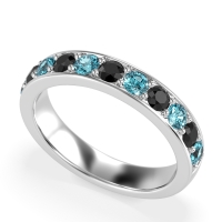 Half Eternity Channel Prong Set Kavya Band