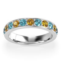 Half Eternity Channel Prong Set Kavya Band