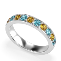 Half Eternity Channel Prong Set Kavya Band