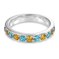 Half Eternity Channel Prong Set Kavya Band