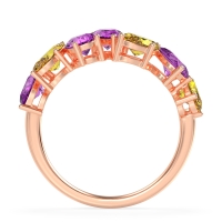 Pear and Oval Half Eternity Pagal Band