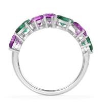 Pear and Oval Half Eternity Pagal Band