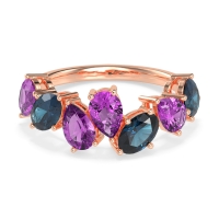 Pear and Oval Half Eternity Pagal Band