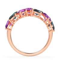 Pear and Oval Half Eternity Pagal Band
