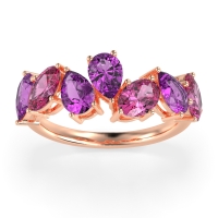 Pear and Oval Half Eternity Pagal Band