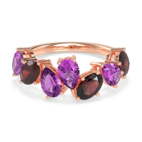 Pear and Oval Half Eternity Pagal Band