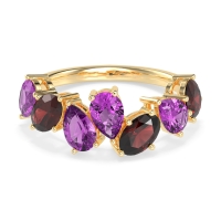 Pear and Oval Half Eternity Pagal Band