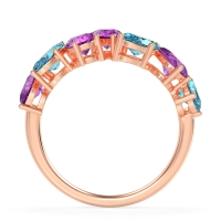 Pear and Oval Half Eternity Pagal Band