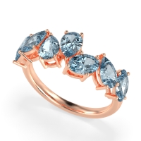Pear and Oval Half Eternity Pagal Band