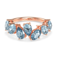 Pear and Oval Half Eternity Pagal Band