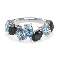 Pear and Oval Half Eternity Pagal Band