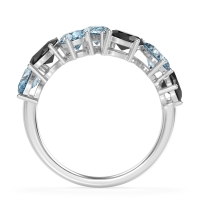 Pear and Oval Half Eternity Pagal Band