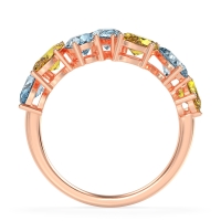 Pear and Oval Half Eternity Pagal Band